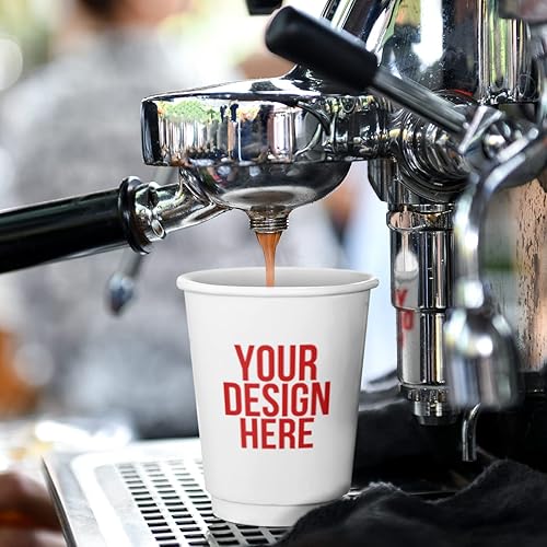 Miniatura 9 de Cupslock Vasos de papel personalizados, vasos de papel personalizados para bebidas frías y calientes, tazas de café para tiendas, oficina, negocios,