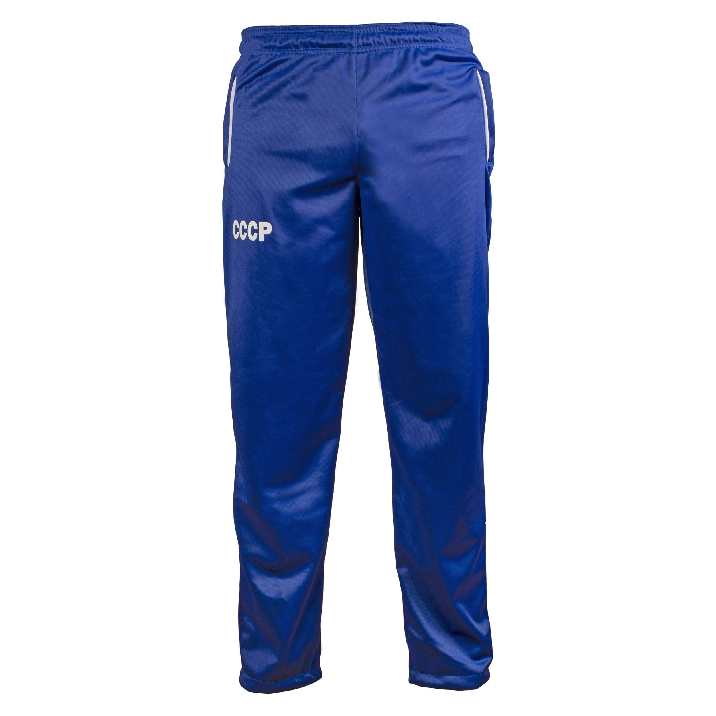 JL Sport Soviet Union CCCP USSR 1970's Pants Retro Football Waistband Blue Trousers - XL