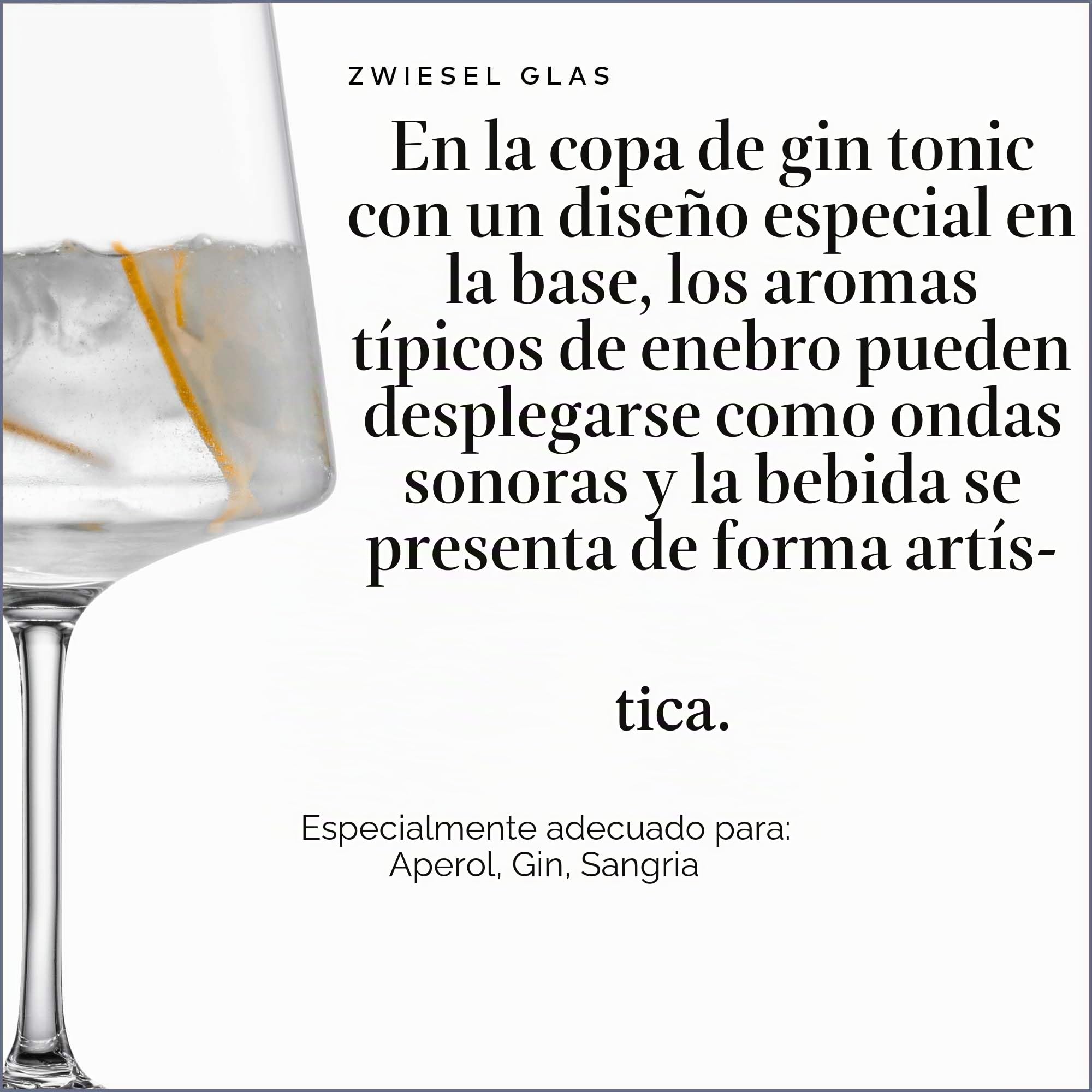 Zwiesel Glas Gin Tonic 123385 Echo - Juego de 4 vasos de cristal tritán para Gin Tonic, aptos para lavavajillas, fabricados en Alemania