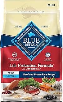 Blue Buffalo Life Protection Formula Beef & Brown Rice Natural Dry Dog Food, 24 lbs.