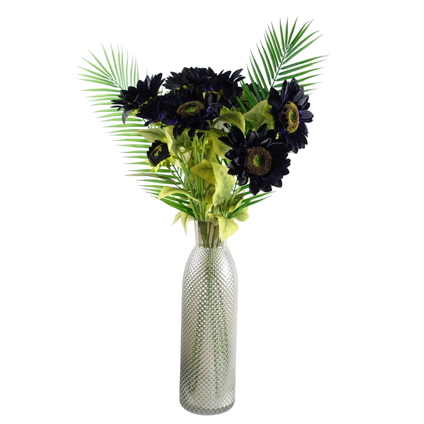 Leaf Design Artificial Flower Display with Vase