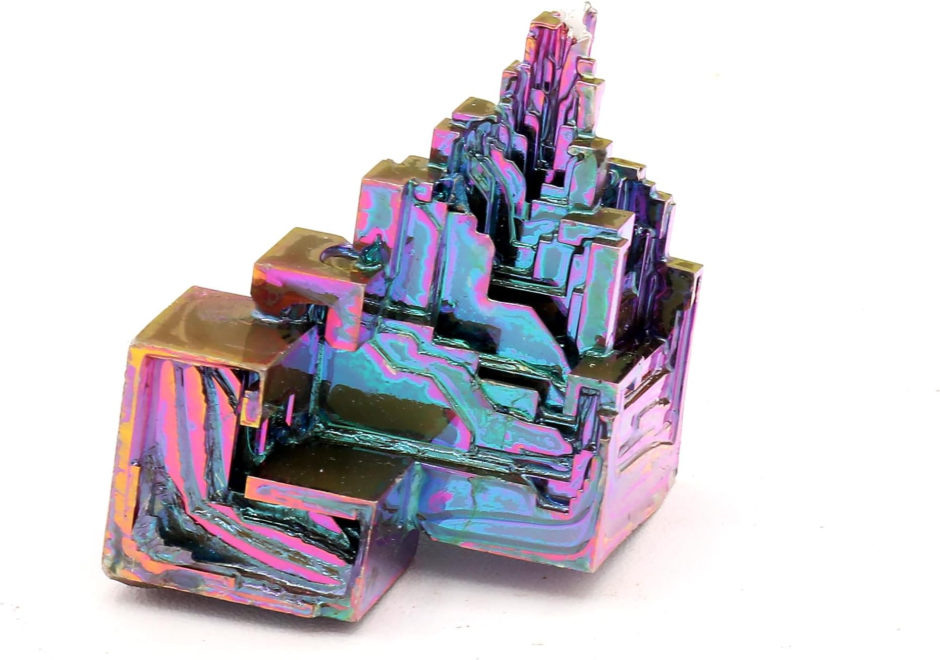 Rainbow Bismuth Crystal Stone Medium Specimen for Collecting Decoration Wire Wrapping Wicca Reiki Energy Healing 99.99% USA Pure Mineral Element by Awesome Industries (Medium 1-1.5")