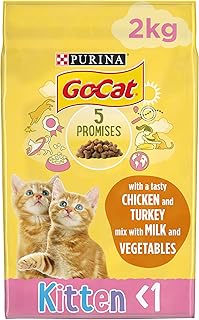 Go Cat Complete Kitten Dry Food with Chicken Milk and Vegetables, 2kg
