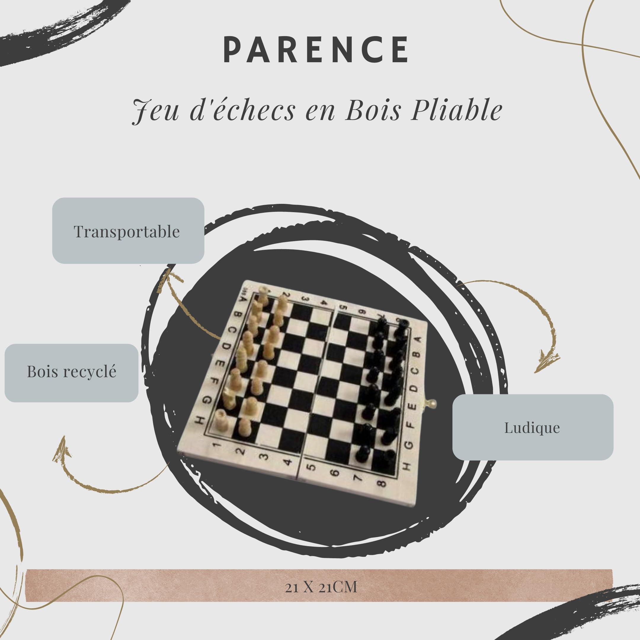Jeu d'Échecs Éminence en Bois d'Érable et de Noyer Les Échiquiers du Roi Jeu d'Échecs Éminence en Bois d'Érable et de Noyer Les Échiquiers du Roi