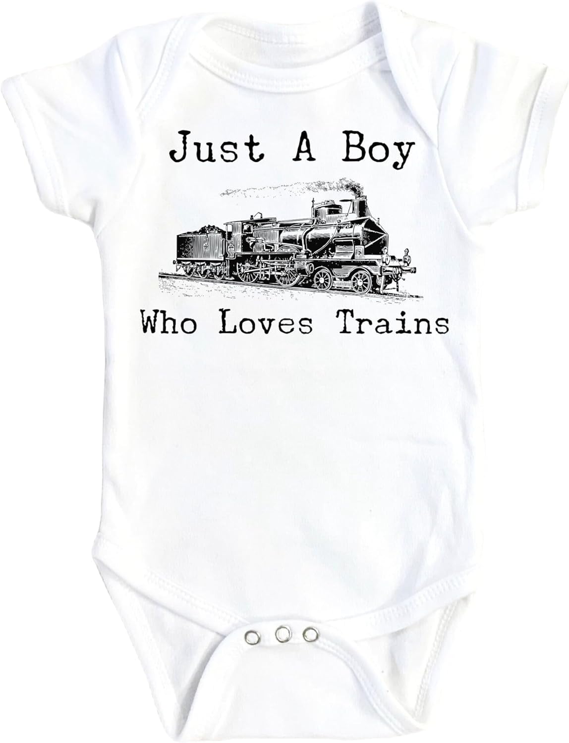 Train Love Boy - Baby Boy Girl Clothes Infant Bodysuit Funny Cute Newborn