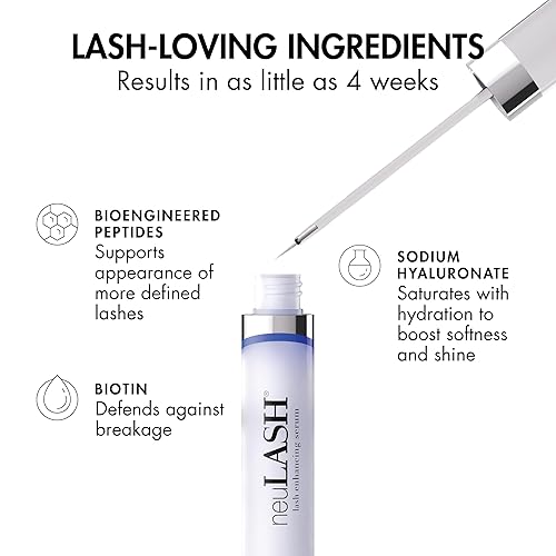 Vista 2 de Suero potenciador de pestañas para pestañas más gruesas y de aspecto más largo, suero de pestañas neuLASH de Skin Research Laboratories - Fórmula