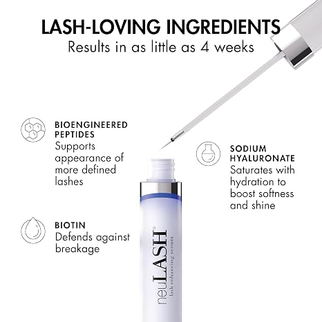 Eye Lash Enhancing Serum for Thicker, Longer Looking Lashes - neuLASH Eyelash Serum by Skin Research Laboratories - Advanced Formula Improves the Look of Natural Lash Follicles & Healthy Lash Lines
