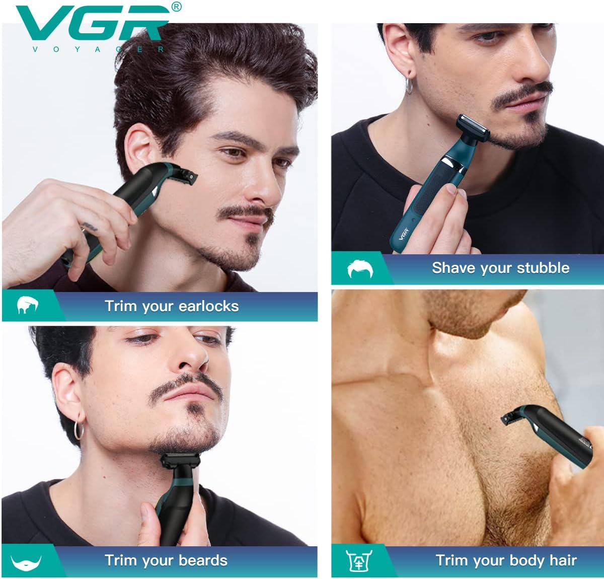 VGR V-393 Shaver usage examples