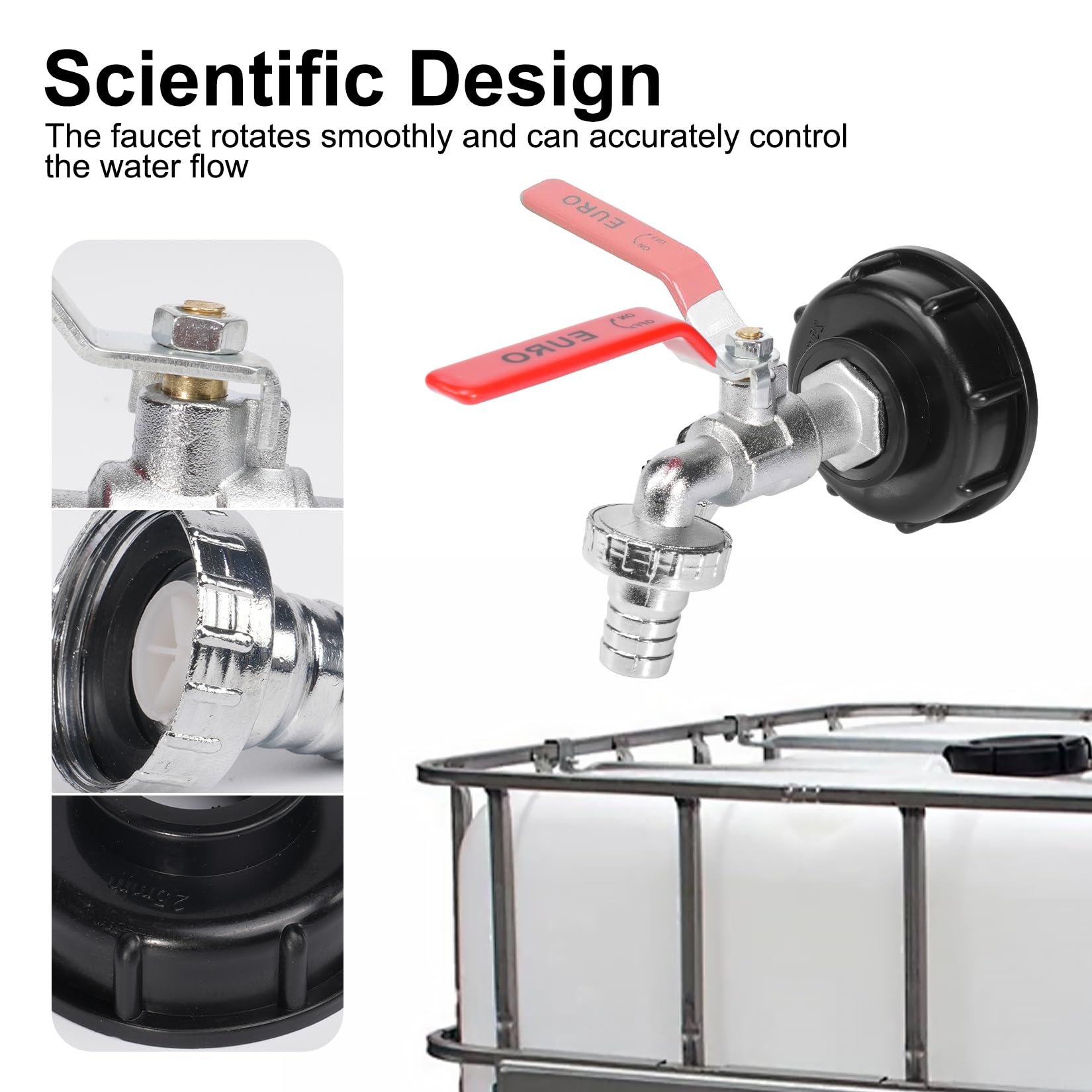 Adaptateur De Robinet De Réservoir IBC 3-4 '' Connecteur De Filetage