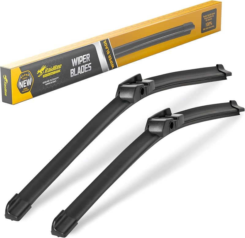 Palhetas do limpador de para-brisa RaidBee 26" + 18" para BMW 528I, 535D, 535I, 535I GT, 550I, 550I GT, 740I, 740LI, 750I, 750LI e 760LI 2010–2016 – Par