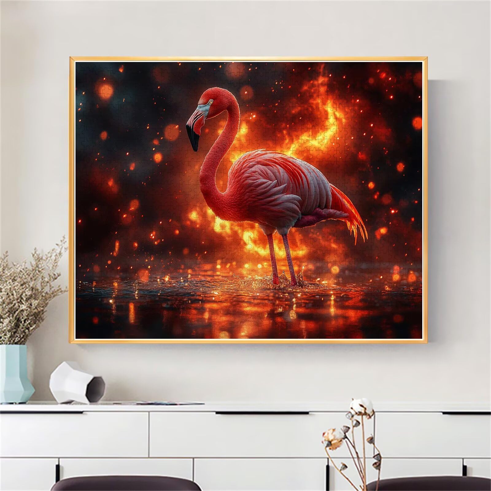 Flamingo Puzzle für Erwachsene Kinder Anspruchsvoll 2000 Teile Impossible Klassische Puzzles Schwer Tier ab 8 9 10 Jahre Mädchen Jungen Jigsaw Kunst Educa, für Dekoration und Geschenke 70x99cm t-367