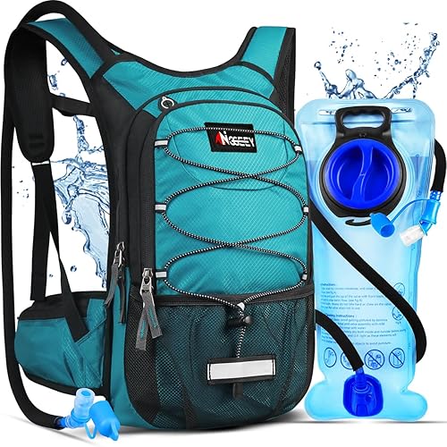 Hydration Pack, Insulated Hydration Backpack with 2L Hydration Bladder, Hiking Backpack for Men Women Kids, Water Backpack for Hiking, Running,