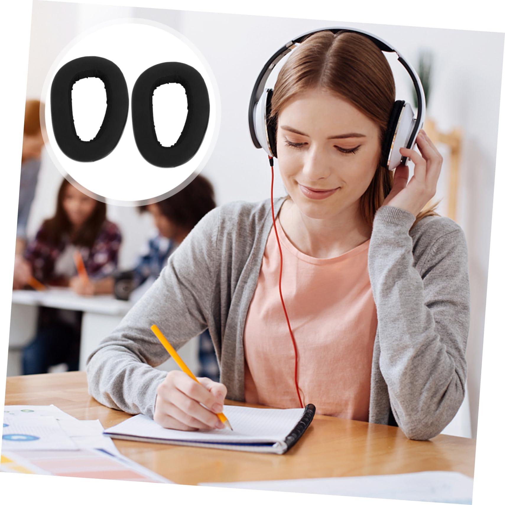 HOMSFOU 3paia Cuscinetti Auricolari Ricambio Per Earpads Per Isolamento e Comfort Ottimale Facile Installare