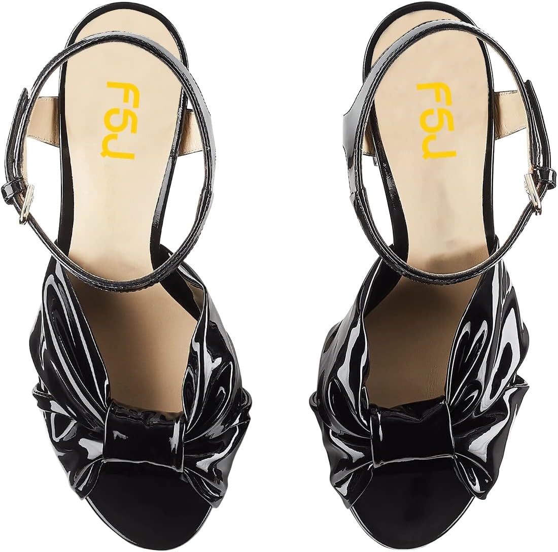 FSJ Women Platform Chunky Block High Heel Sandals Peep Toe Ankle Strap Party Evening Dress Pumps Shoes Size 4-15 US - Image 5