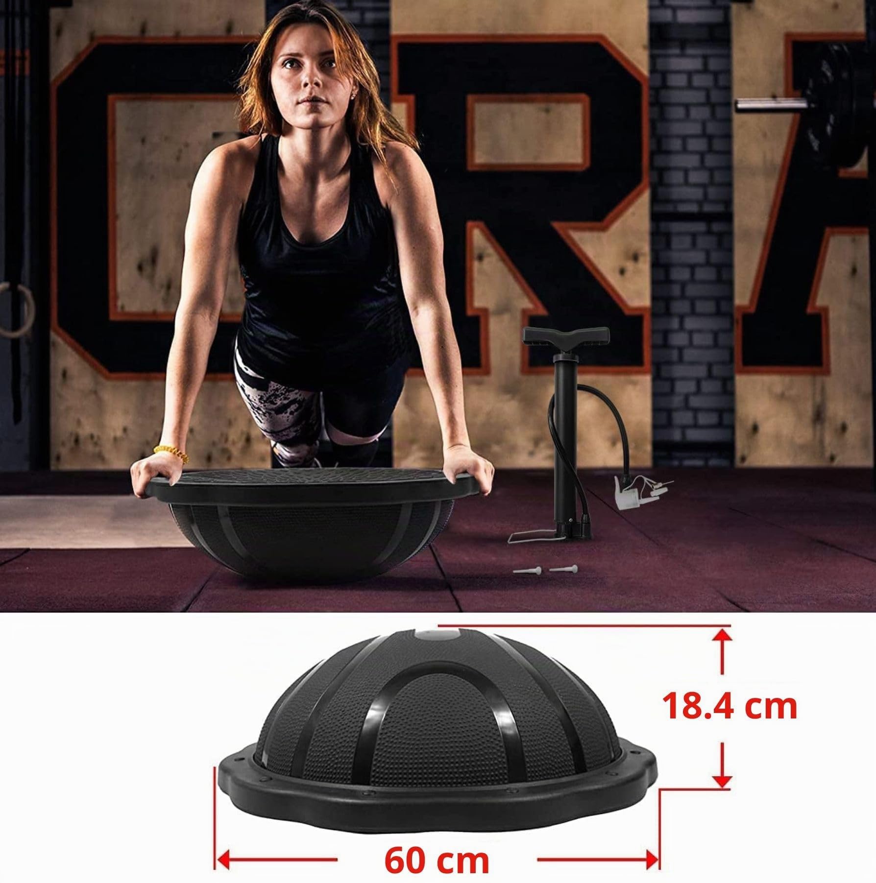 Yes4All Balance Trainer Ball Pump Incluye, Ø60cm Entrenadores de Equilibrio, Balance Board para Entrenador de Fuerza, Yoga, Estabilidad en el Hogar, al Aire Libre, Gimnasio Fitness