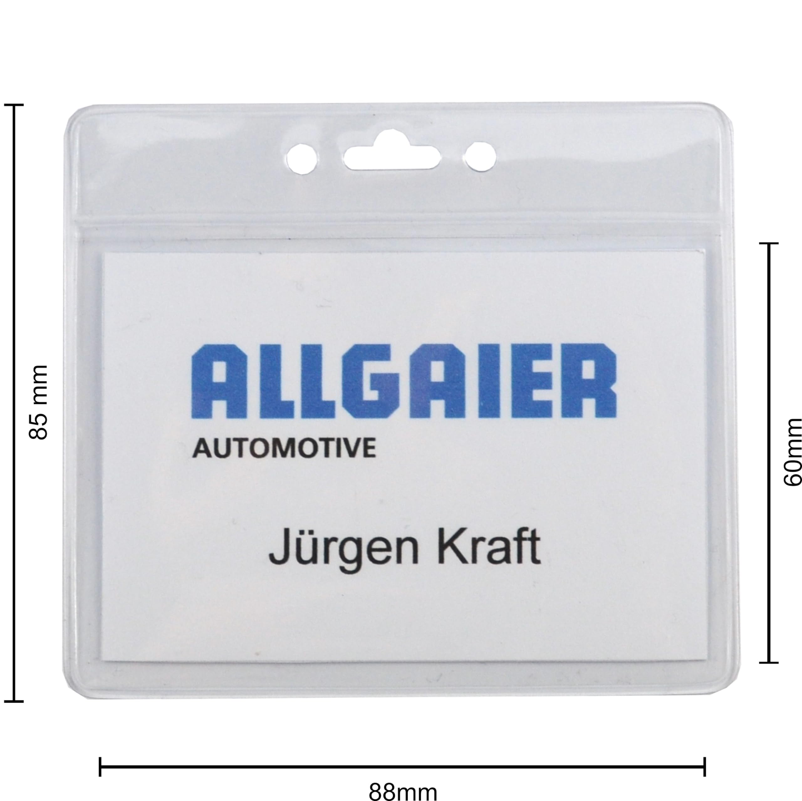 Schmalz® Cordón para el cuello, funda para tarjetas de identificación con cinta, transparente, PVC, soporte para tarjetas de identificación, correa para el cuello, para empresas, exposiciones, ferias
