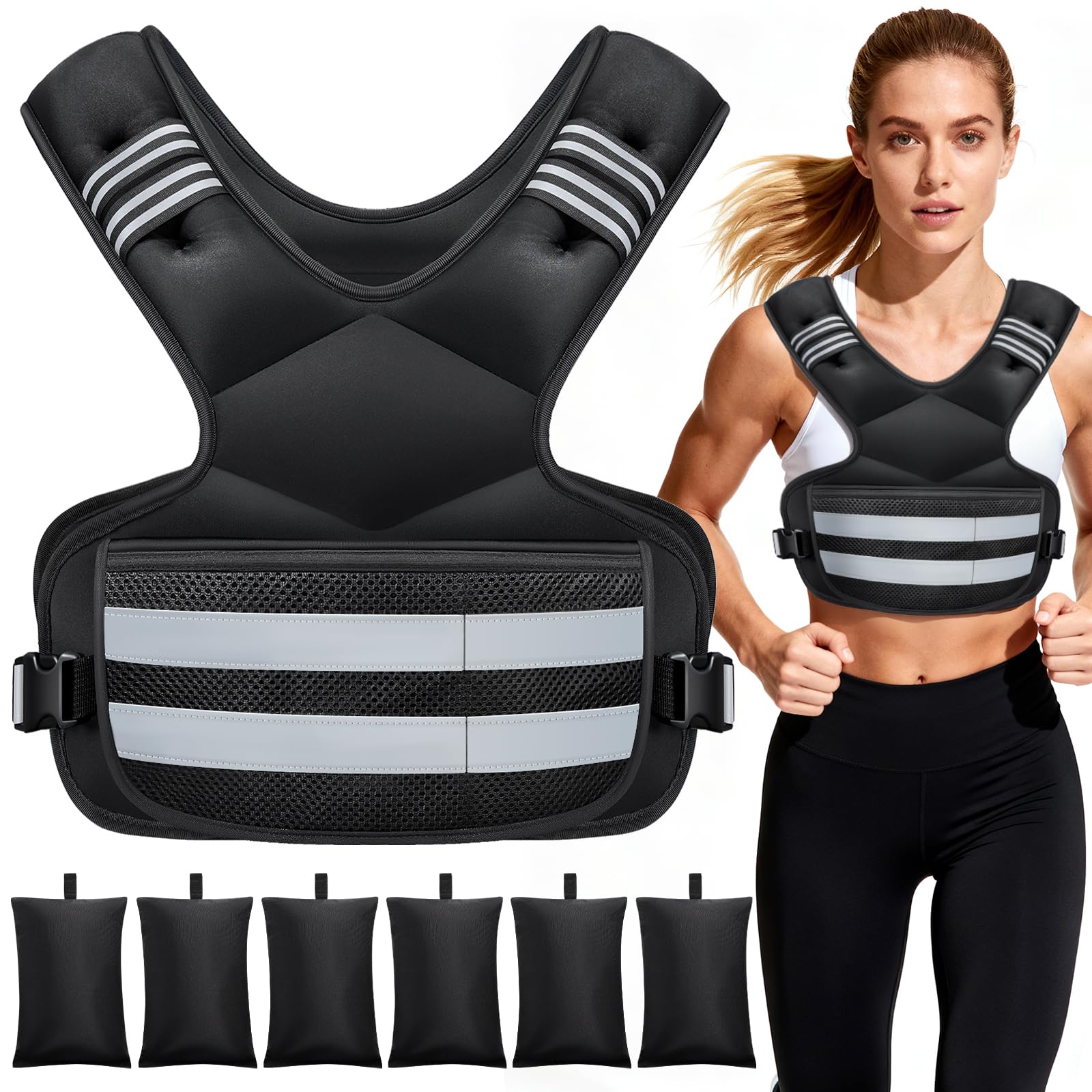 Amazon.com: Adjustable Weighted Vest, 4-11lb Rucking Vest for