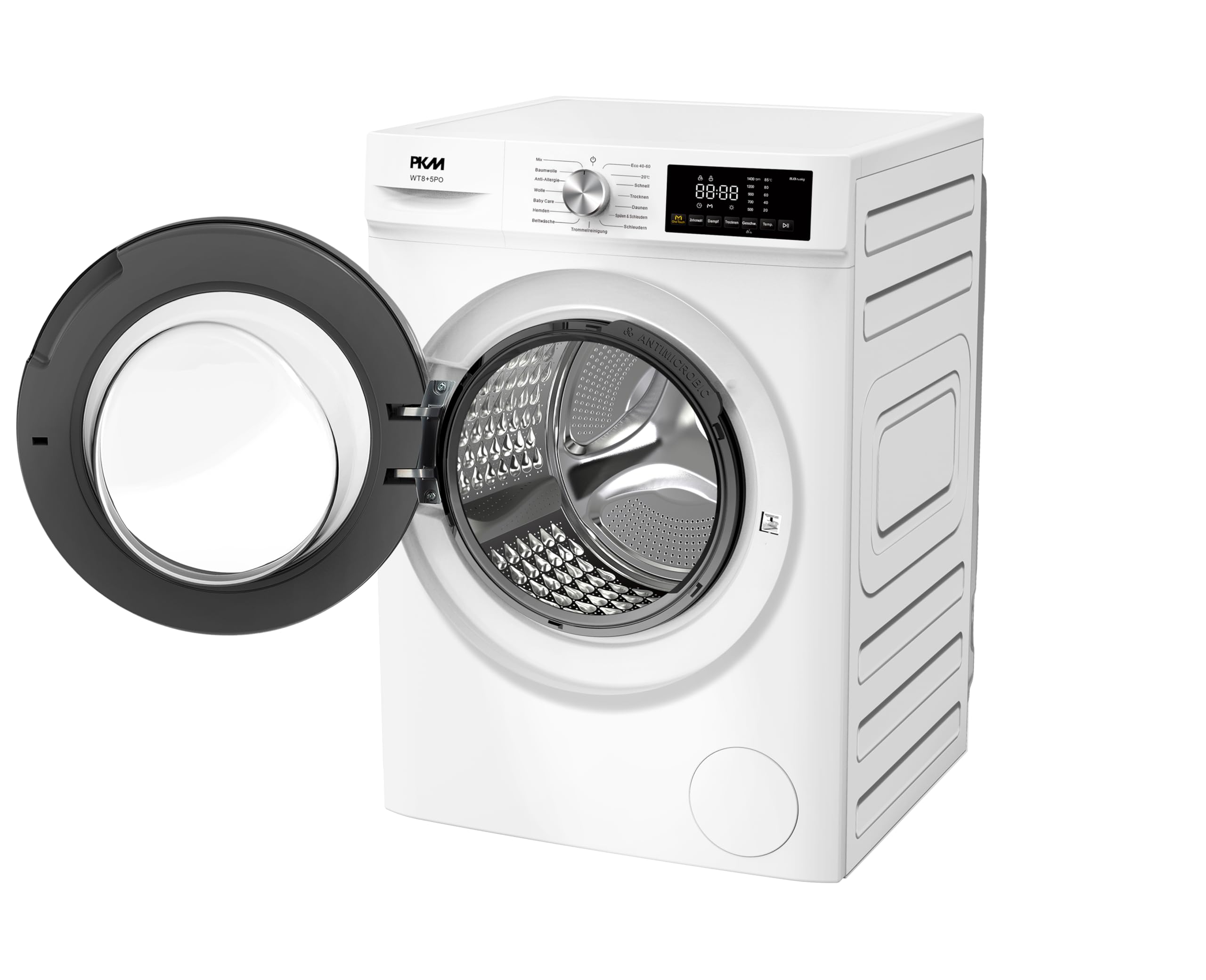 PKM Waschtrockner WT8+5PO 8kg Waschen 5kg Trocknen Startzeitvorwahl LED Display