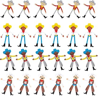 Fun Express Cowboy Bendable Toys Bulk Set of 24