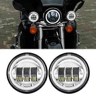 Autokun 4.5 Inch Led Fog Lights with White Halo Ring Angel Eyes 1 Pair 4.5