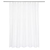 Ultimate Waterproof Extra Long Fabric Shower Curtain or Liner 72x84, Breathable TPU & Machine Washable, Use for Bath Tub/Stall in Home and Hotel, White, 72