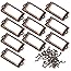 BLUECELL 10pcs 83 x 30mm Bronze Color Metal Office File Cabinet Shelves Drawer Name Card Label Holder Frames with Screws
