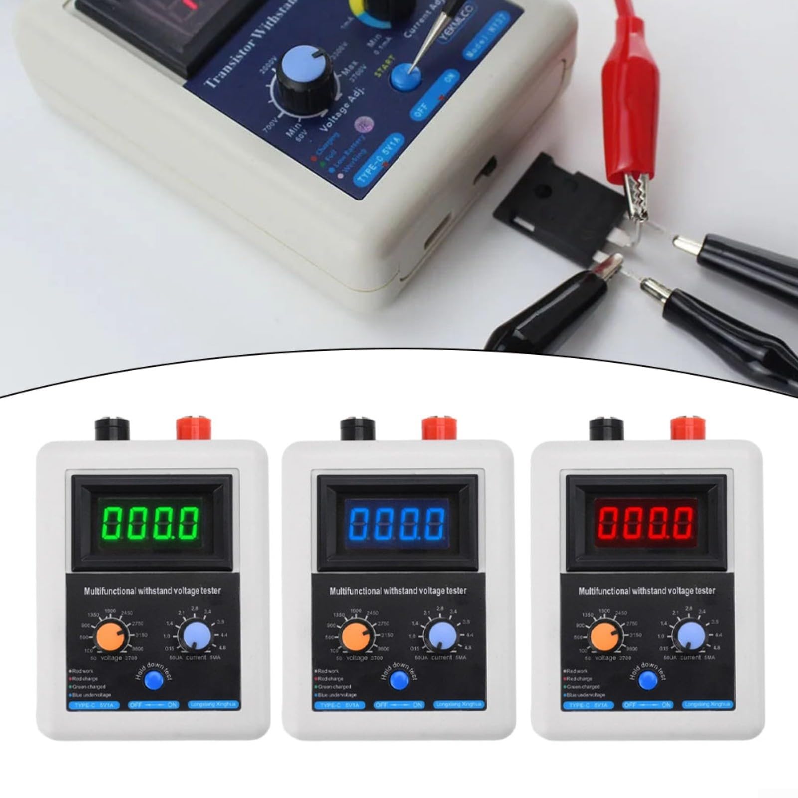 Transistor Tester, IGBT Transistor tester di tensione 0-3500 V, tester di diodi MOS Transistor MOV (rosso)