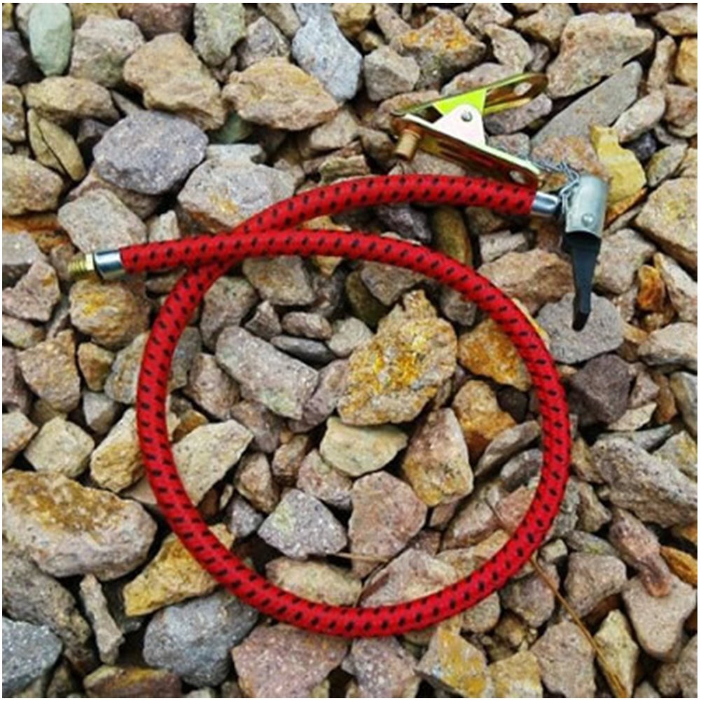 Tubo Ricambio Per Pompa Bicicletta 10 Mm - Valvola Schrader - ALTA Rosso - Foto 4