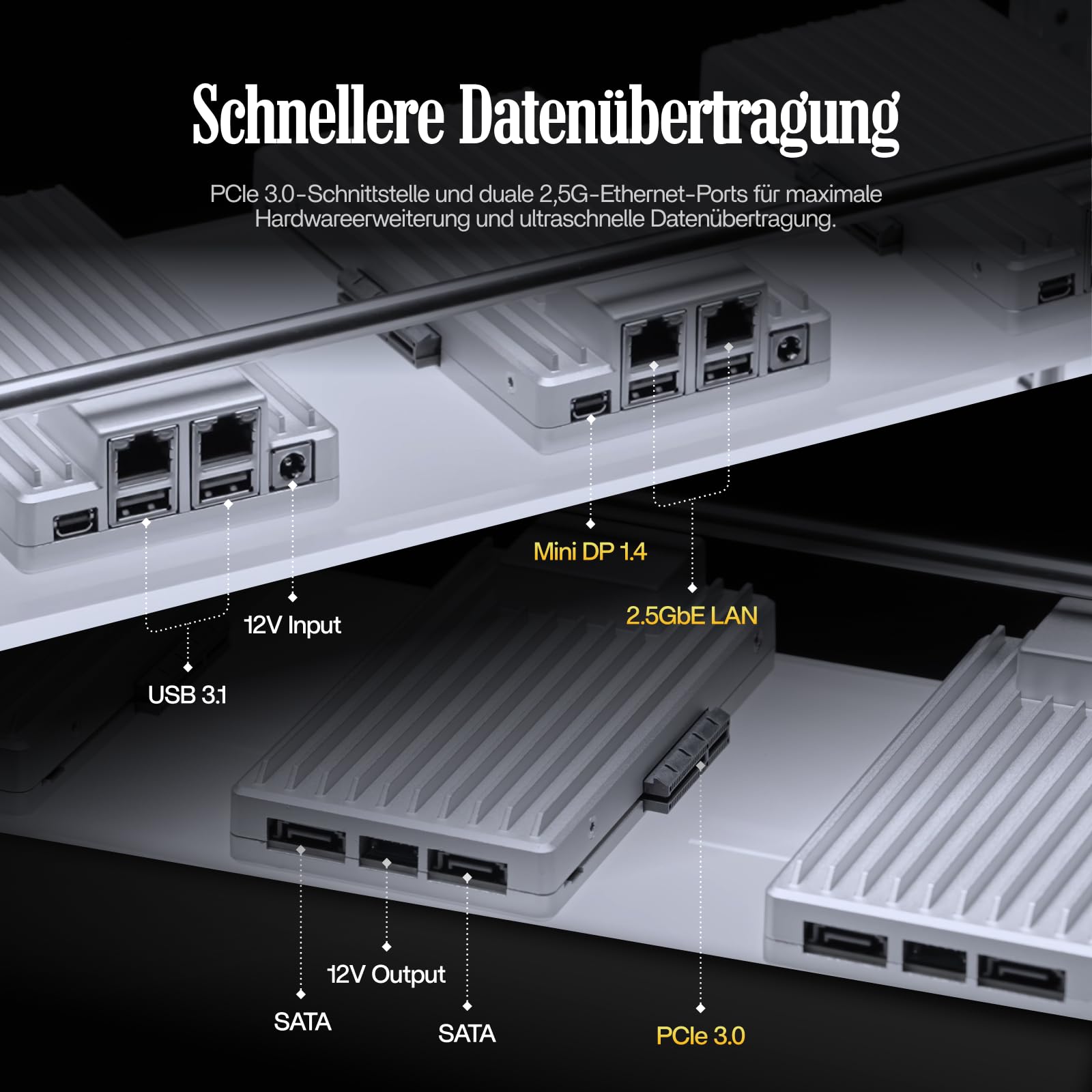 ZimaBoard 2 Home Server, DIY-NAS & Personal-Cloud-Gerät, Single-Board Intel N150, 16GB LPDDR5, Dual-2.5G-LAN, PCIe-3.0-Erweiterung, Barebone-Netzwerkspeicher für Homelab, Firewall, Router & Mini-PC