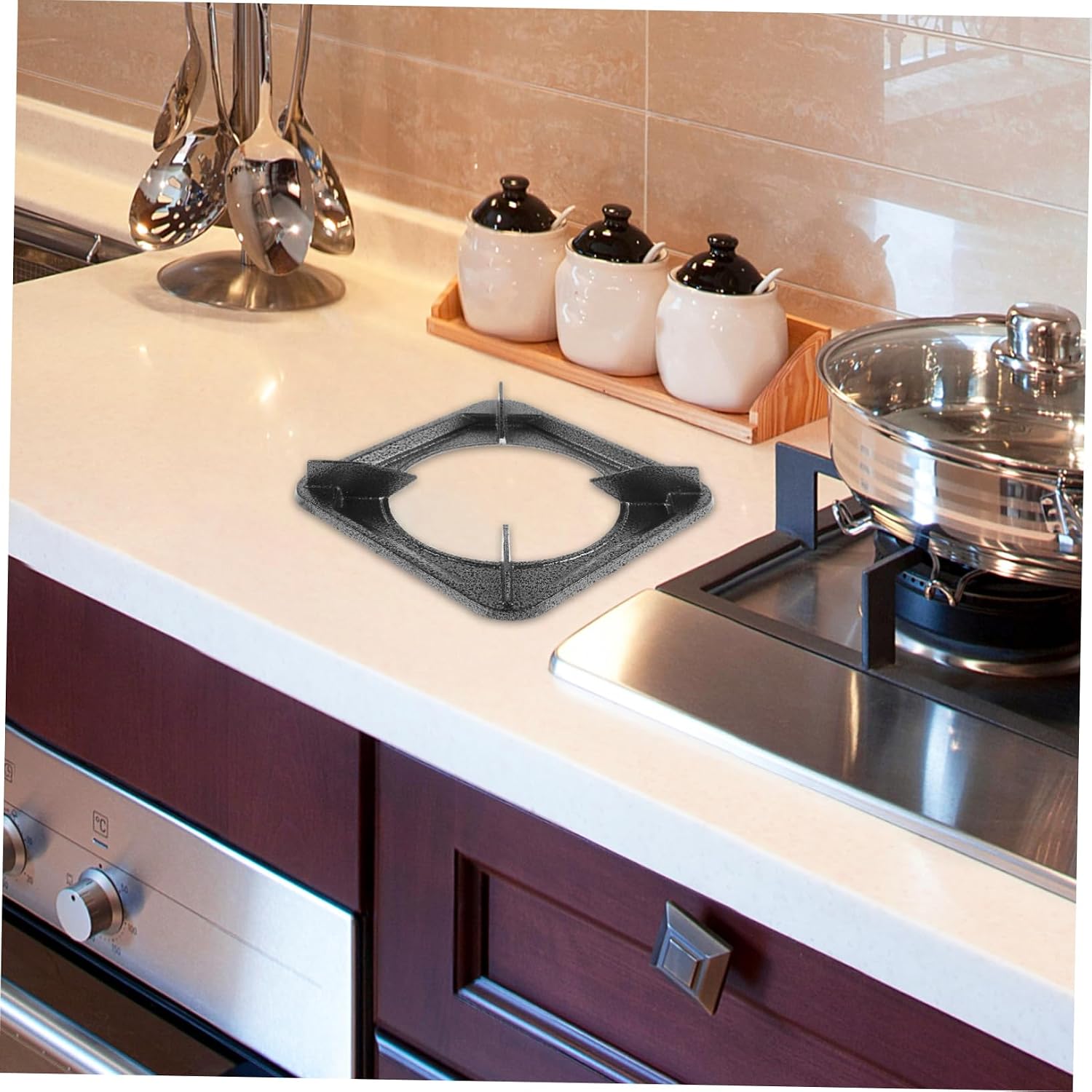 Wok Gas Stove Rack Durable Cast Wok Ring Heat Control Accessory for Gas Cooktops Energy Efficient Cooking Stand for Balanced Pots and Pans