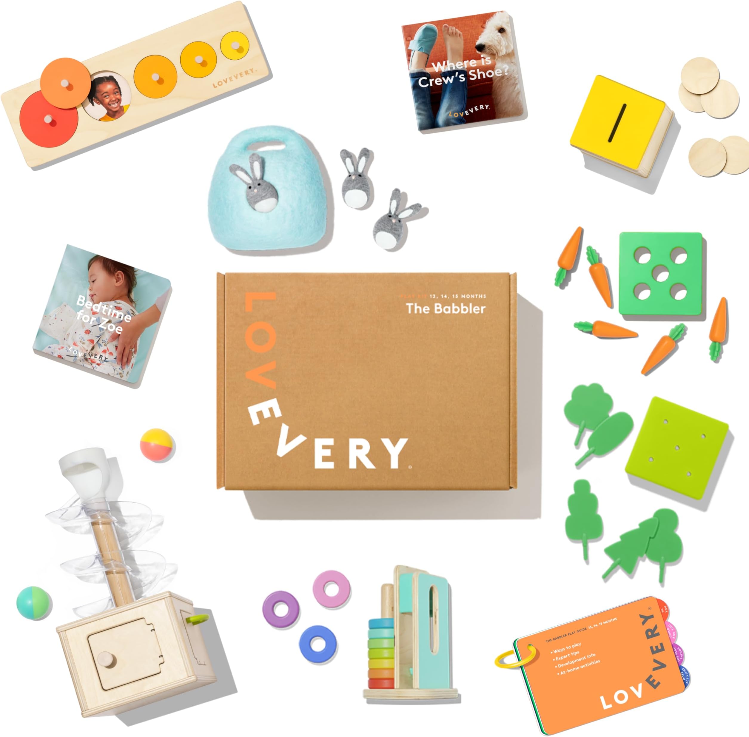 The Babbler Play Kit with Bonus Book 'Where is Crew's Shoe', Birthday Play Kit, Montessori Toddler Toy (Best Birthday Gift for 1 Year Old)