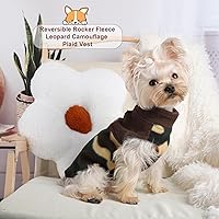 Vista 31 de Suéteres para perros pequeños, niño y niña, suéter a cuadros para cachorros, chaleco de ropa de forro polar, suéter elástico para perritos, ropa