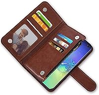 Vista 5 de Asuwish Funda de teléfono para Samsung Galaxy S10 Plus con protector de pantalla de vidrio templado y tarjetero de cuero con diseño de flores