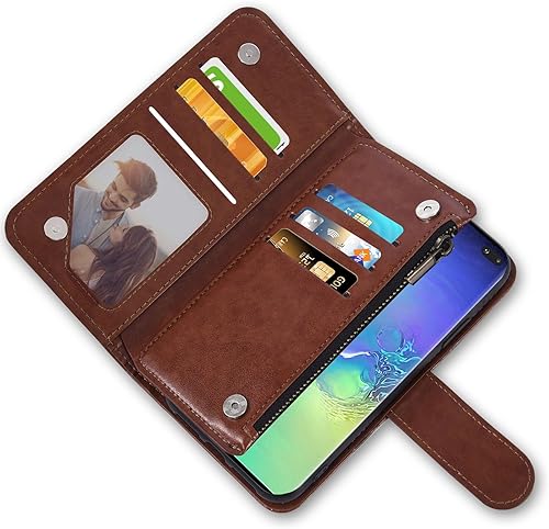 Miniatura 5 de Asuwish Funda de teléfono para Samsung Galaxy S10 Plus con protector de pantalla de vidrio templado y tarjetero de cuero con diseño de flores,