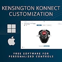 Vista 5 de Kensington Orbit Trackball inalámbrico con anillo de desplazamiento - Negro-Rojo (K70990WW)