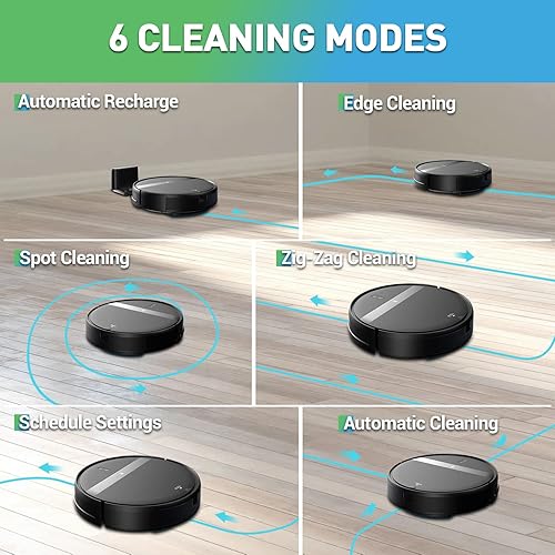 Miniatura 5 de Robot Vacuum and Mop Combo, WiFiAppAlexa, 2 in 1 Robot Vacuum Cleaner with Tangle-Free Cyclone Suction, Scheduled Cleaning, Automatic Recharge