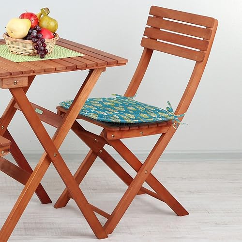 Vista 120 de Lunarable Orient - Cojín de asiento para silla, curlicues florales orientales con elementos artísticos venecianos, hojas de follaje, damasco a
