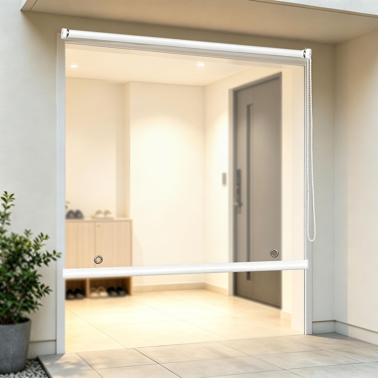 Tapparella avvolgibile trasparente esterna, persiane PVC impermeabili patio