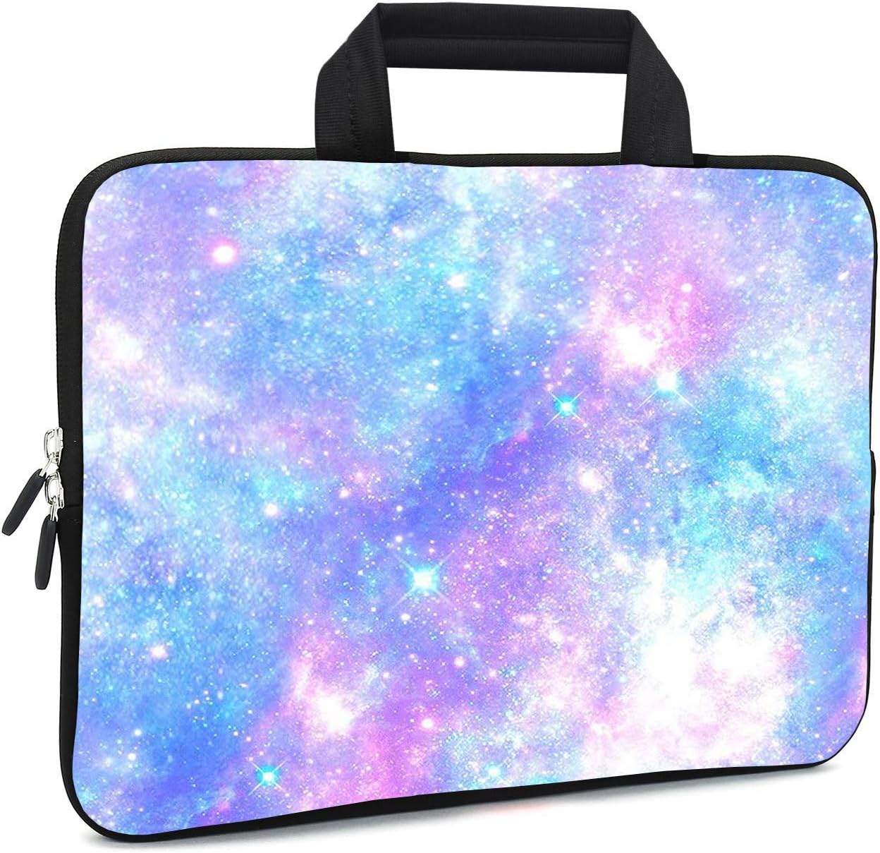 15.6" Laptop Sleeve 14" 15" 15.4" Chromebook Case Ultrabook Case Notebook Sleeves PC Messenger Bag (Pink galaxys)