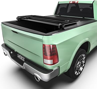 LEDKINGDOMUS Soft Tri-fold Truck Bed Tonneau Cover Compatible with Ram 1500 New Body 2019-2026, with 6.4ft Bed Without Rambox