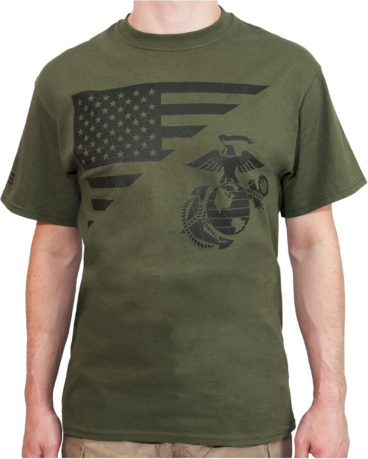 Rothco US Flag/USMC Eagle, Globe, & Anchor T Shirt