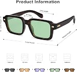SOJOS Big Trendy Lunettes de soleil carrées polarisés Hommes Femmes, Retro Grand Chunky Surdimensionné Rectangle Shades SJ2345
