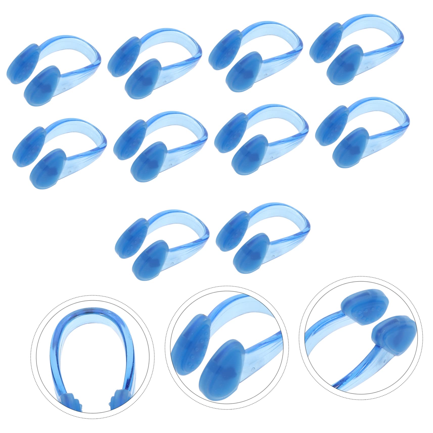 30 STK Nasenklammer Schwimmzubehör für Kinder Pincher praktischer Nasenclip Swimming Nose Clip Schwimmnasenclip strapazierfähiger Nasenclip Schwimmender Nasenclip Kieselgel Blue