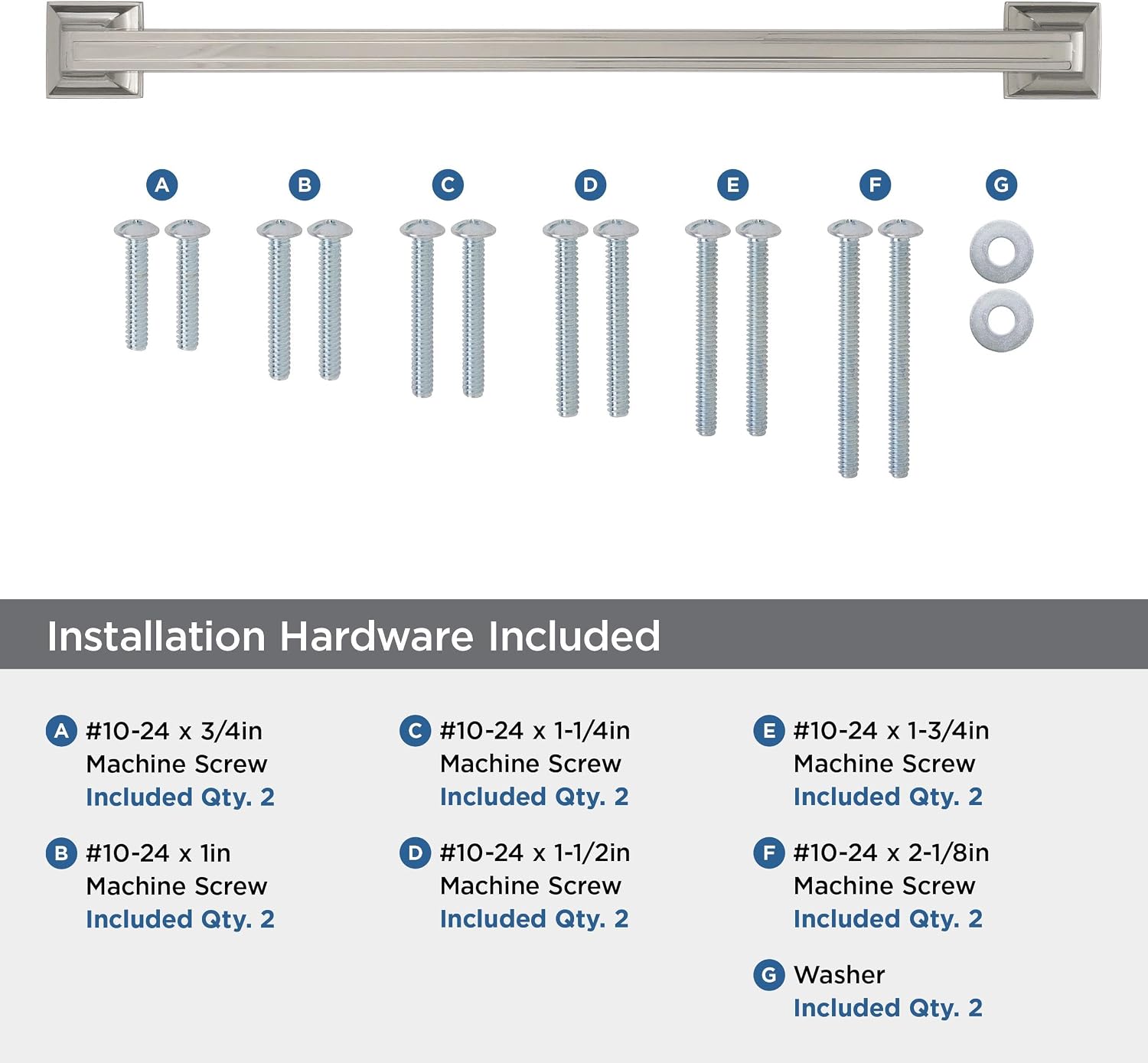 Amerock | Appliance Pull | Polished Nickel | 12 inch (305 mm) Center to Center | Mulholland | 1 Pack | Drawer Pull | Drawer Handle | Cabinet Hardware