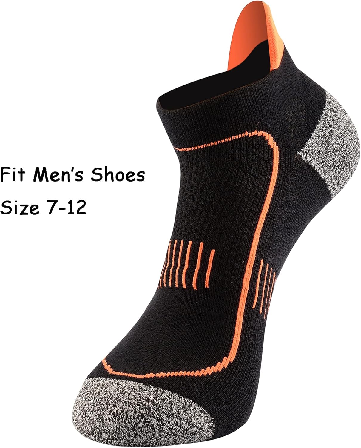 Men's Cushioned Anti Odor Blister Proof Quarter Crew Low Cut Compression Running Trekking Socks - Image 3