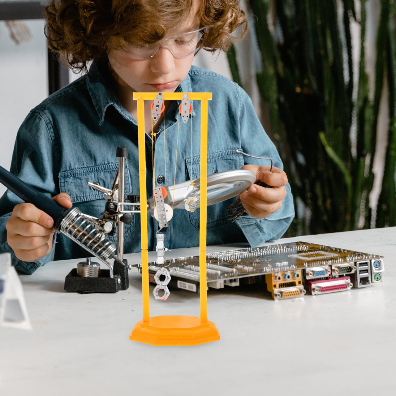 Ciieeo Educational Pulley System Kit with Gears Stem Building Toy for Kids Physics Science Experiment Set Diy Engineering Mechanic Toy for School Projects - Image 3
