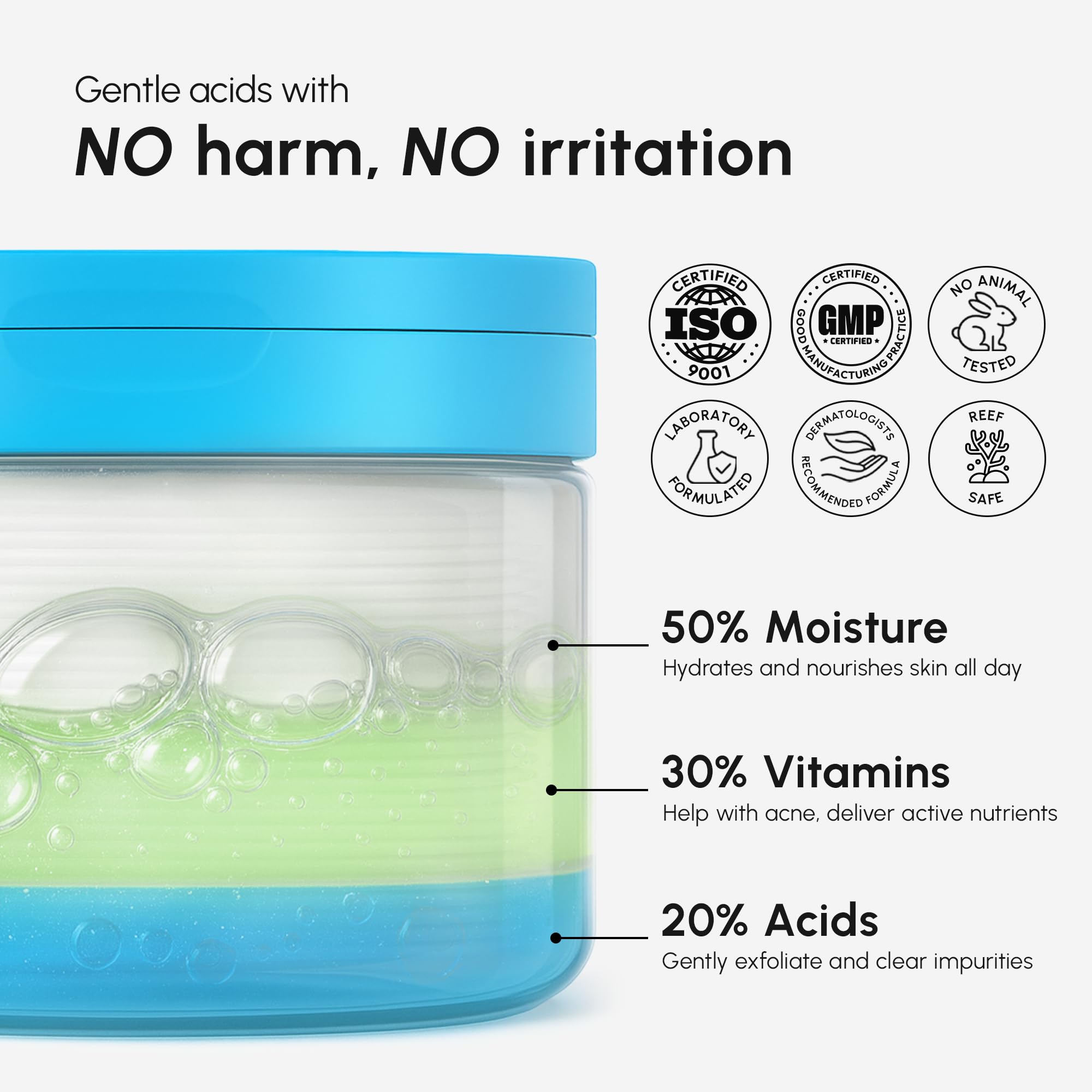 MAREE Glycolic Acid Pads - Toner Pads for Face Cleansing - Exfoliating Pad with Tea Tree Oil, Salicylic Acid & Vitamins E, B3, B5 - Acne Clearing, Skin Pore Resurfacing & Radiance Device - 50 Count