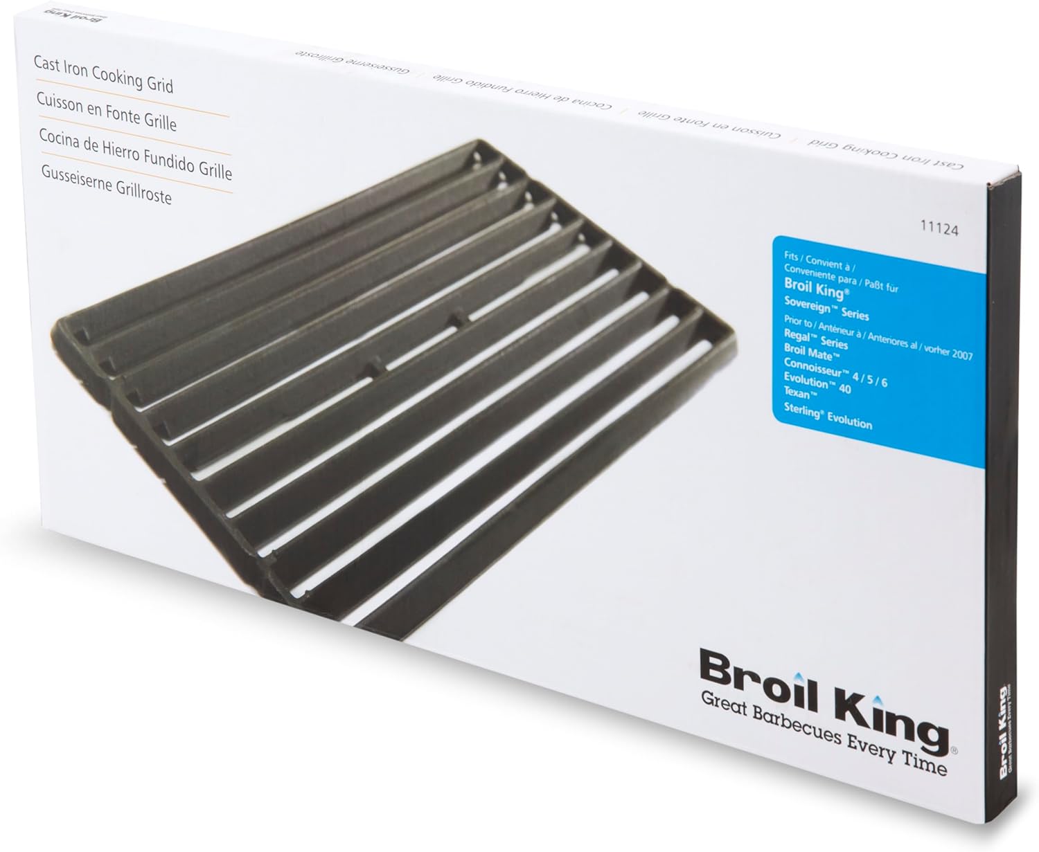 Broil King 11124 Cast Iron Cooking Grid, Sovereign Series Grills, Black