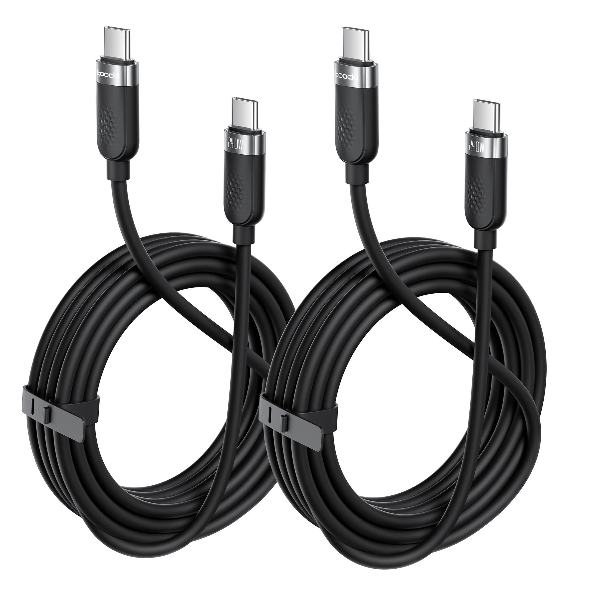 toocki Cavo USB C da 240 W, cavo di ricarica rapida in silicone, confezione