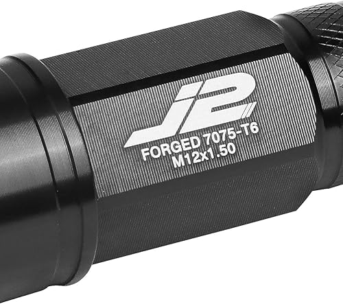 Miniatura 3 de J2 Engineering LN-T7-025-15-BK 7075 Aluminio M12 x 1.5 0.984 in OD / 2.756 in 20x Tuerca de llanta + 1 llave Negro -,Azul,Rojo -,plateado